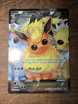 Pokemon TCG Flareon EX Generations Ultra Rare Full Art Holo Card RC28/RC32 NM ⭐ - Image 1