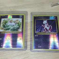 Pokemon TCG XY Evolutions Holo Mew 53/108 & Mewtwo 51/108 2-Card Lot EN - Image 1