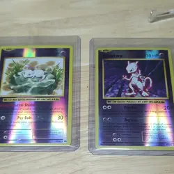 Pokemon TCG XY Evolutions Holo Mew 53/108 & Mewtwo 51/108 2-Card Lot EN - Image 2
