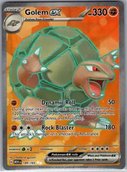 Golem ex 189/165 SV: Scarlet & Violet 151 - Pokemon Card - NM - Image 1