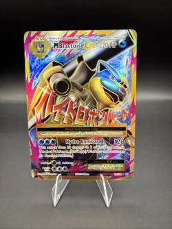 Pokemon TCG M Blastoise EX Full Art Holo Ultra Rare Card 102/108 Evolutions - Image 1