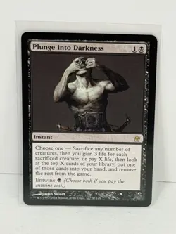 Plunge into Darkness Magic The Gathering MTG. 57/165 Rare Black Instant - Image 1