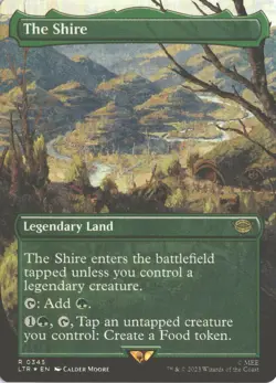 MTG The Shire (345) *Foil* Borderless Rare The Lord of the Rings NM - Image 1