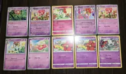 10 Flabebe, Floette & Florges Pokemon Cards 2 Reverse Holos LP-NM - Image 1
