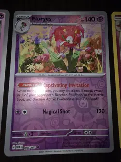 10 Flabebe, Floette & Florges Pokemon Cards 2 Reverse Holos LP-NM - Image 2