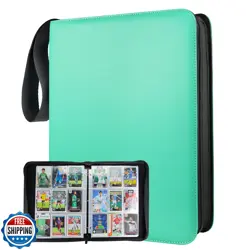 TONESPAC Teal 900 Card Binder with 9 Pockets, Durable and Waterproof PU Mater - Image 1