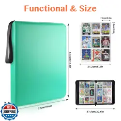 TONESPAC Teal 900 Card Binder with 9 Pockets, Durable and Waterproof PU Mater - Image 2