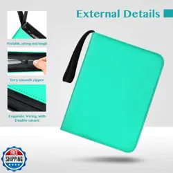 TONESPAC Teal 900 Card Binder with 9 Pockets, Durable and Waterproof PU Mater - Image 3