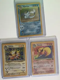 Wizards Pokemon TCG Jungle Holo Lot Vaporeon 12/64 Jolteon 4/64 Flareon - Image 1