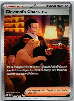 Giovanni's Charisma 204/165 Special Illustration Rare 151 Pokemon - Image 1