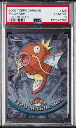 2000 TOPPS CHROME POKEMON T.V. #129 MAGIKARP PSA 10 - Image 1