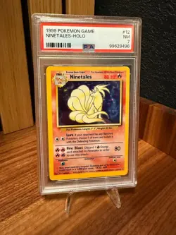 1999 Pokemon Card Ninetales 012/102 Base Set Holo - PSA 7 NM - Image 1