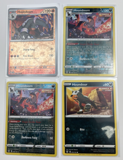 4 Card Lot Houndoom Houndour single Strike Reverse Holo Pokemon TCG - Image 1