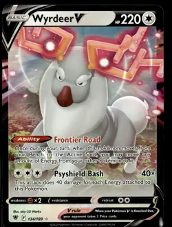 WYRDEER V - 134/189 Holo Rare V Astral Radiance Pokemon NM - Image 1