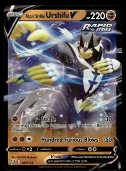 RAPID STRIKE URSHIFU V - 087/163 Holo V Rare Battle Styles Pokemon NM - Image 1