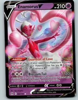 Pokemon Enamorus V Ultra Rare SWSH11: Lost Origin 082/196 NM - Image 1