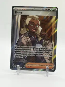 2025 Pokemon Prismatic Evolutions #143 Tyme Full Art Trainer Holo Card - Image 1