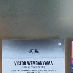 Panini 2023-24 NBA Hoops Victor Wembanyama RC Spurs 3-Card Insert Lot - Image 3