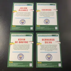 (4) 2023-24 Donruss Soccer Card Manchester City Team Lot - Alverez Ederson Lot - Image 2