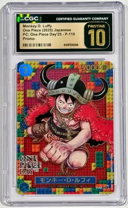 2025 One Piece Monkey D. Luffy #P-110 One Piece Day Promo CGC 10 Pristine - Image 1