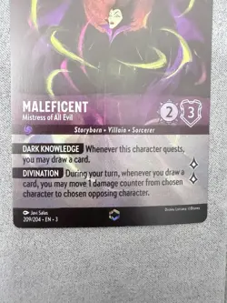 Disney Lorcana TCG Maleficent Mistress of All Evil 209/204 EN Foil Enchanted - Image 4