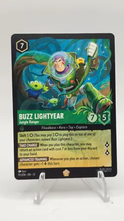 Disney Lorcana Wilds Unknown Legendary Foil Buzz Lightyear Jungle Ranger 91/204 - Image 1