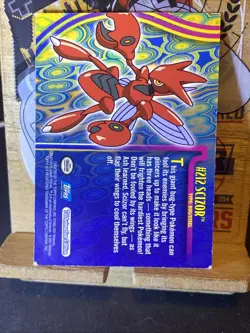 Pokemon Card Vintage 2001 Rare Topps Johto League Champions Scizor #212 - LP - Image 4