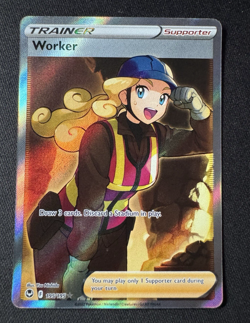 Worker 195/195 Silver Tempest NM Full Art Pokemon Card - Image 1