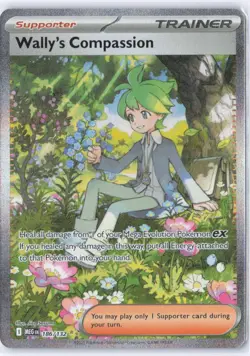Wally's Compassion 186/132 Me01: Mega Evolution Holo Trainer Card SIR - Image 1