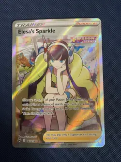 Elesa's Sparkle Full Art Ultra Rare Crown Zenith Holo Card 147/159 NM Condition - Image 1