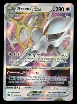 Arceus Vstar - 123/172 - Ultra Rare - Brilliant Stars - Pokemon Card - NM/M - Image 1