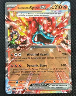 Pokemon TCG Prismatic Evolutions Tera Ogerpon ex 4-Card Lot - Teal Hearthflame + - Image 4