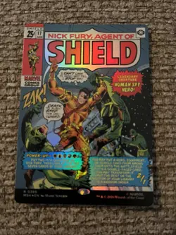 Nick Fury, Agent Of SHIELD Borderless Foil Marvel Super Heroes Mtg Nm - Image 1