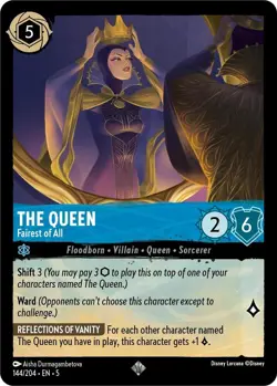 The Queen, Fairest of All Foil - 144 EN-5 NM - Lorcana - Image 1