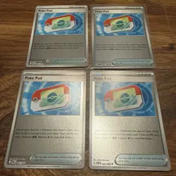 4x Poke Pad 081/088 Reverse Holo x4 - NM Perfect Order Pokemon Playset ME03 - Image 1