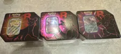Pokemon TCG: Team Rocket Tin Sealed [Set of 3] - Image 1