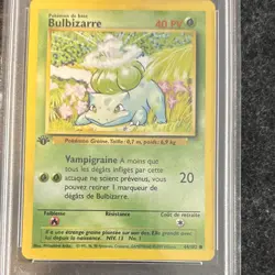 1999 Pokemon French Bulbasaur 1st Edition #44 PSA 8 NM-MT Base Set WOTC - Image 3