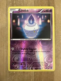 Pokemon TCG Litwick Steam Siege 48/114 Reverse Holo Common NM - Image 1
