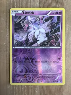 Pokemon TCG Litwick Phantom Forces 41/119 Reverse Holo Common MP - Image 1