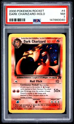 2000 POKEMON ROCKET #4 DARK CHARIZARD-HOLO PSA 7 - Image 1