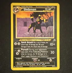 Nintendo Umbreon Neo Discovery 32/75 Rare Regular English 70HP 2001 - Image 1