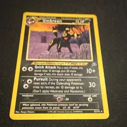 Nintendo Umbreon Neo Discovery 32/75 Rare Regular English 70HP 2001 - Image 2