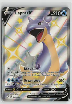 Lapras V SV110/SV122 Holo V Rare Shining Fates Shiny Vault Pokemon NM - Image 1