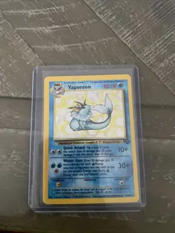 Pokemon TCG Vaporeon Holo Rare Mint 12/64 - Image 1