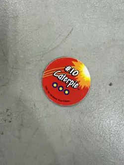 VTG 1999 Caterpie #10 Pokemon Pog Cardboard Coin Nintendo Battle Disc B16 - Image 2