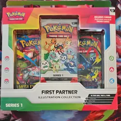 Pokemon TCG First Partner Illustration Collection Series 1 3-Pack Booster/Promo - Image 1