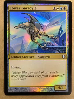 MTG 1x FOIL Tower Gargoyle # 205 Shards of Alara Magic the Gathering Card x1 NM - Image 1