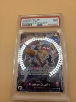 Monkey D Luffy PSA Magazine Exclusive OP05-060 One Piece Promo PSA 9 Mint - Image 3