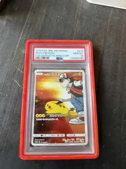 Nintendo 2018 Japanese Red's Pikachu #270 SM Promo PSA 10 Pokemon Trading Card - Image 1