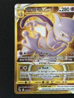 Mewtwo VSTAR 086/078 Gold Secret Rare Pokemon GO Card NM Condition - Image 2
